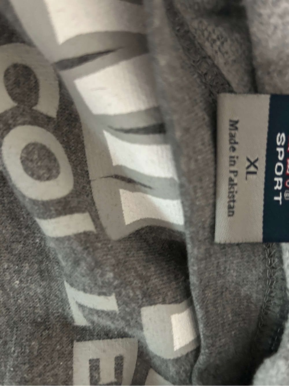 MV Sport Gray Anna Maria College Sweatshirt with White Lettering - Picture 3 of 4